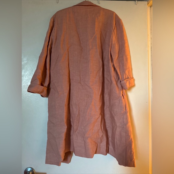 Mansur Gavriel Pink Linen Coat Jacket Duster Medium - Picture 2 of 6